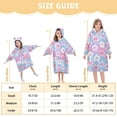 thumbnail image 7 of Wearable Blanket Hoodie for Peach Blossoms Flannel Hooded Blanket with Pockets and Sleeves Suitable, 7 of 7