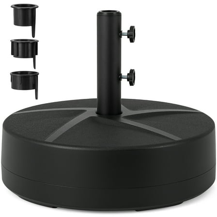 Topbuy 20" Outdoor Umbrella Base Patio Umbrella Weighted Base w/3 Adapters fit 1.89"/1.5"/1.42" Poles