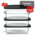 thumbnail image 3 of LammaLoe Glass Loaf Pan Set 6 Piece Glass Baking Dish with Leakproof Lids, Glass Food Storage Containers for Oven, Microwave & Freezer, 3 of 10