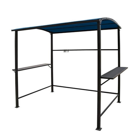 JOIVI Grill Gazebo 8FT x 4.6FT Outdoor Gazebo Patio Gazebo Canopy Grill BBQ, Blue