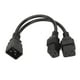 thumbnail image 2 of Dual IEC320 C19 Al Cable IEC320 C20, Cable de Alimentacia de Y de Diseño Reforzado Con Macho A Masculino Para Cámara, 2 of 7