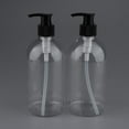 thumbnail image 2 of 2 paquetes de botellas de loción vacías de 500 ml, contenedores de agua recargables para champú y jabón jinwen Botella con bomba de loción, 2 of 8