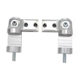 thumbnail image 2 of Pair Motorcycle Foot Peg Passenger Lowering Kit CNC Aluminum Universal Silver, 2 of 5