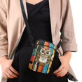 thumbnail image 4 of HELLHERO Owl Pattern Women Shoulder Purse Polyester 2 Zippers Adjustable Shoulder Strap Crossbody Bag for Outdoor Daily Use, 4 of 7