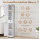 thumbnail image 4 of Yeshouse Armario de baño alto y estrecho, 160 cm (66,9"), pequeño armario de almacenamiento para baños y espacios reducidos | Organizador independiente resistente al agua para baño, cocina y pasillo, 4 of 7