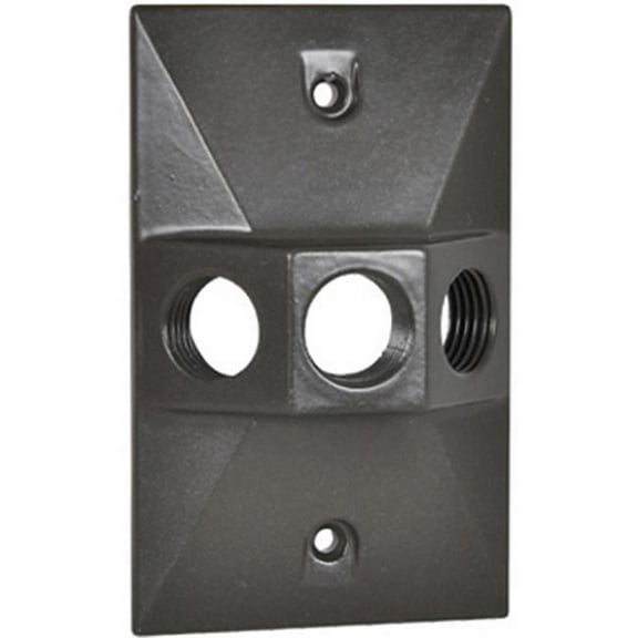 RE-3-BR Rectangular, Lampholder Cover, Bronze