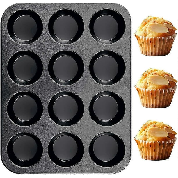 Silicone Muffin Tray, 33 x 25 cm Muffin Pan, Baking Mould for Muffins Cupcakes