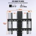 thumbnail image 5 of Motorized TV Lift Mount - 28" Stroke, Fits 50" TVs, Remote Control, Height Adjustable 38-65", 132 lbs Load, for Flat/Curved Screens - Black, 5 of 11