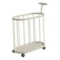 thumbnail image 2 of Cesta de lavandería con ruedas para almacenamiento de almohadillas, soporte para equipo de entrenamiento, organizador de tapetes deportivos, hecho de Blanco, 2 of 9