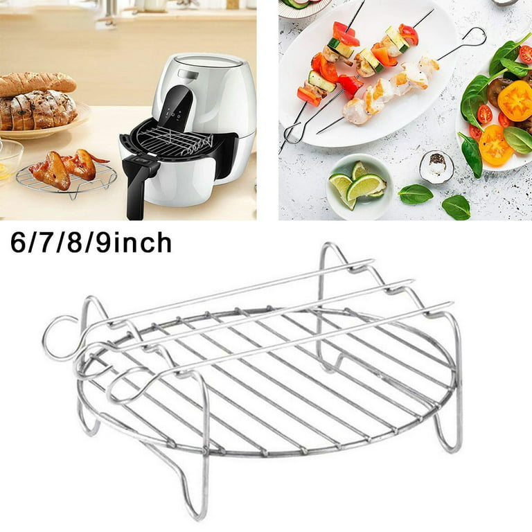 Ruibeauty 6 inch Holder Air Fryer Accessories Baking Tray Air Fryer Rack  Grill 