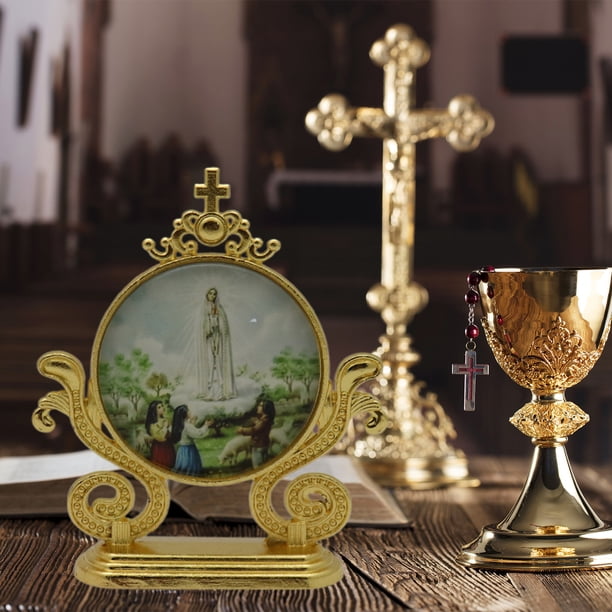 onlyliua para Interior/Exterior Adorno Navideño de Jesús para Hogar, Escritorio, Coche, Joya con Incrustaciones de Doble Cara, Regalo de Jesús