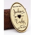thumbnail image 1 of Rustic Wedding Save The Date Wooden Magnet 50 Custom Engraved Wood Magnet Personalized Gift, 1 of 2