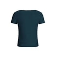 thumbnail image 5 of MaFYtyTPR Womens Summer Printed Tops Fashion Short Sleeve Square Neck Loose Casual Blouse for Women A-Navy XL, 5 of 5