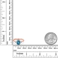 thumbnail image 6 of Gem Stone King 18K Rose Gold Plated Silver London Blue Topaz and White Topaz Engagement Ring for Women | 2.91 Cttw | Oval 9X7MM | Gemstone November Birthstone | Size 5, 6 of 6