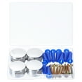 thumbnail image 1 of Uxcell 4Pcs Mirror Clips, Mirror Mounting Hardware with Screws & Anchors, Silver, 1 of 6