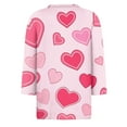 thumbnail image 6 of Garbnen Valentine's Day Tops for Women 3/4 Sleeve Shirts for Women Heart Print Crew Neck Dressy Tunic Tops for Women, 6 of 6