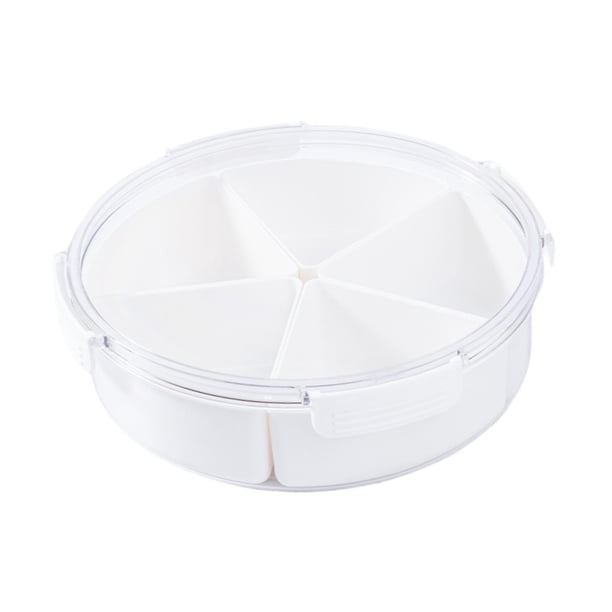 Caja de servicio dividida nórdica con tapa, organizador de alimentos para refrigerador, ensalada y verduras Circular