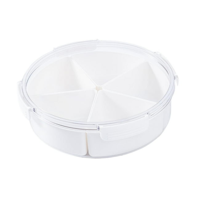 jifeng Divided Serving Box Nordic with Lid Refrigerator Food Organizer Salad Veggie Circular
