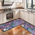 thumbnail image 3 of Kitchen Rugs Sets Of 2,Pioneer Flower Floral Print Pattern Anti Fatigue Kitchen Mat Rugs Non Slip Washable,Decorative Kitchen Floor Mats for Kitchen,Sink,Laundry,17"x47"+17"x47", 3 of 5