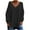 Black, variant on WREESH Womens Fashion T-Shirts Casual V Neck Solid Color Pullover Loose Fit Long Sleeve Tops Casual Tops Blouse T-Shirt Green