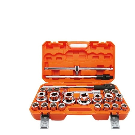 

26 Piece 3/4 1 12 Point Heavy Duty Sleeve Tool Set Medium Ratchet Wrench