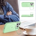 thumbnail image 5 of Case for iPhone 12 Case/iPhone 12 Pro Translucent Matte with Screen Protector - Built-in Camera Stand - Slim Fit Protective Phone Case 6.1” for Men Women Girls - Tea Green, 5 of 14