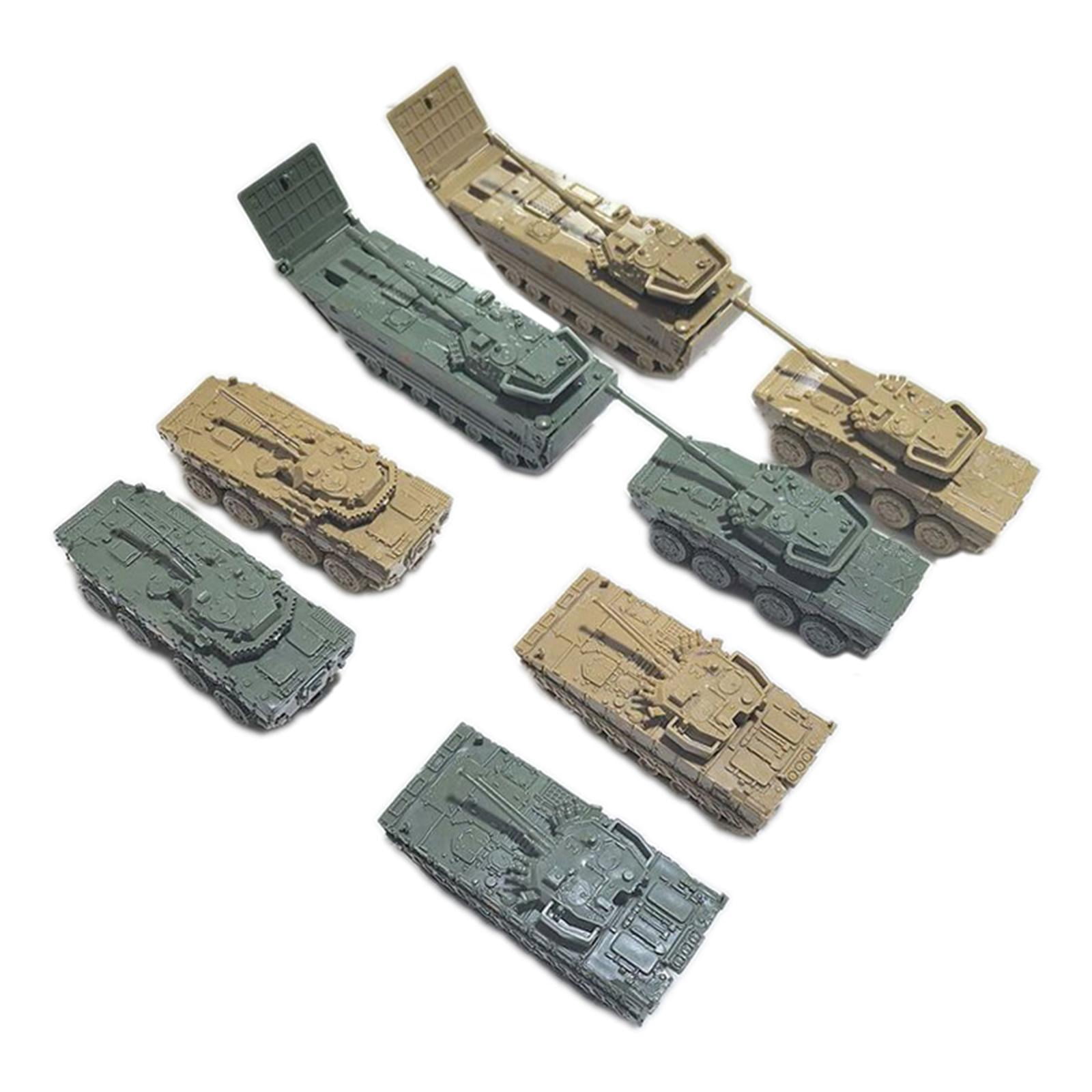 JWQFBC 8 Pieces Tank Model Building Kit Armored Vehicles 1:144 Table Decor Hobby Crafts