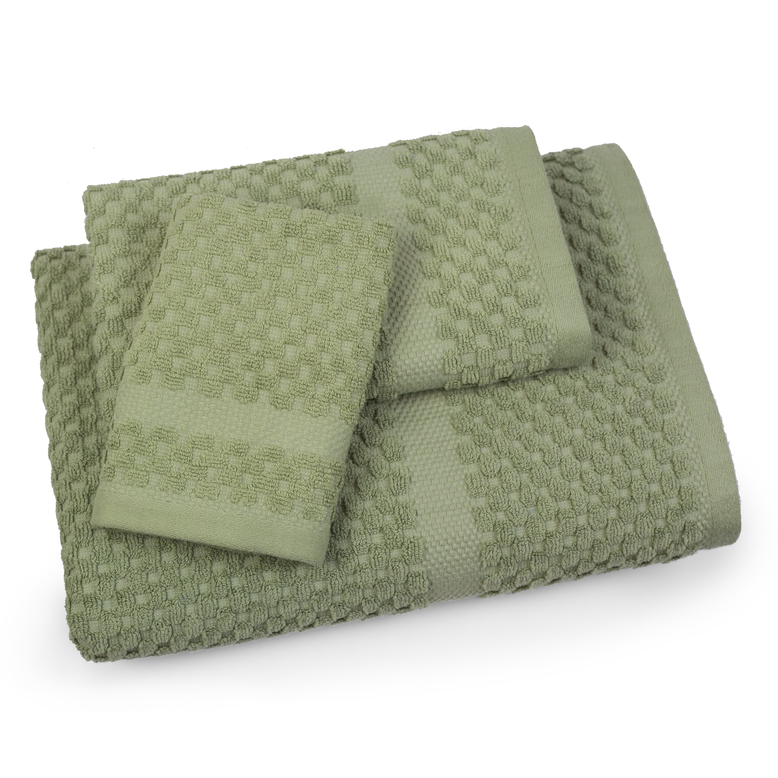 3 Piece Towel Set in Sage Tea