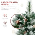 thumbnail image 5 of Best Choice Products Set of 2 24.5in Outdoor Frosted Scotch Pine Pathway Christmas Trees Decor w/ LED Lights, Pine Cones, 5 of 7