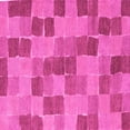 thumbnail image 1 of Ahgly Company Indoor Square Checkered Pink Modern Area Rugs, 6' Square, 1 of 4