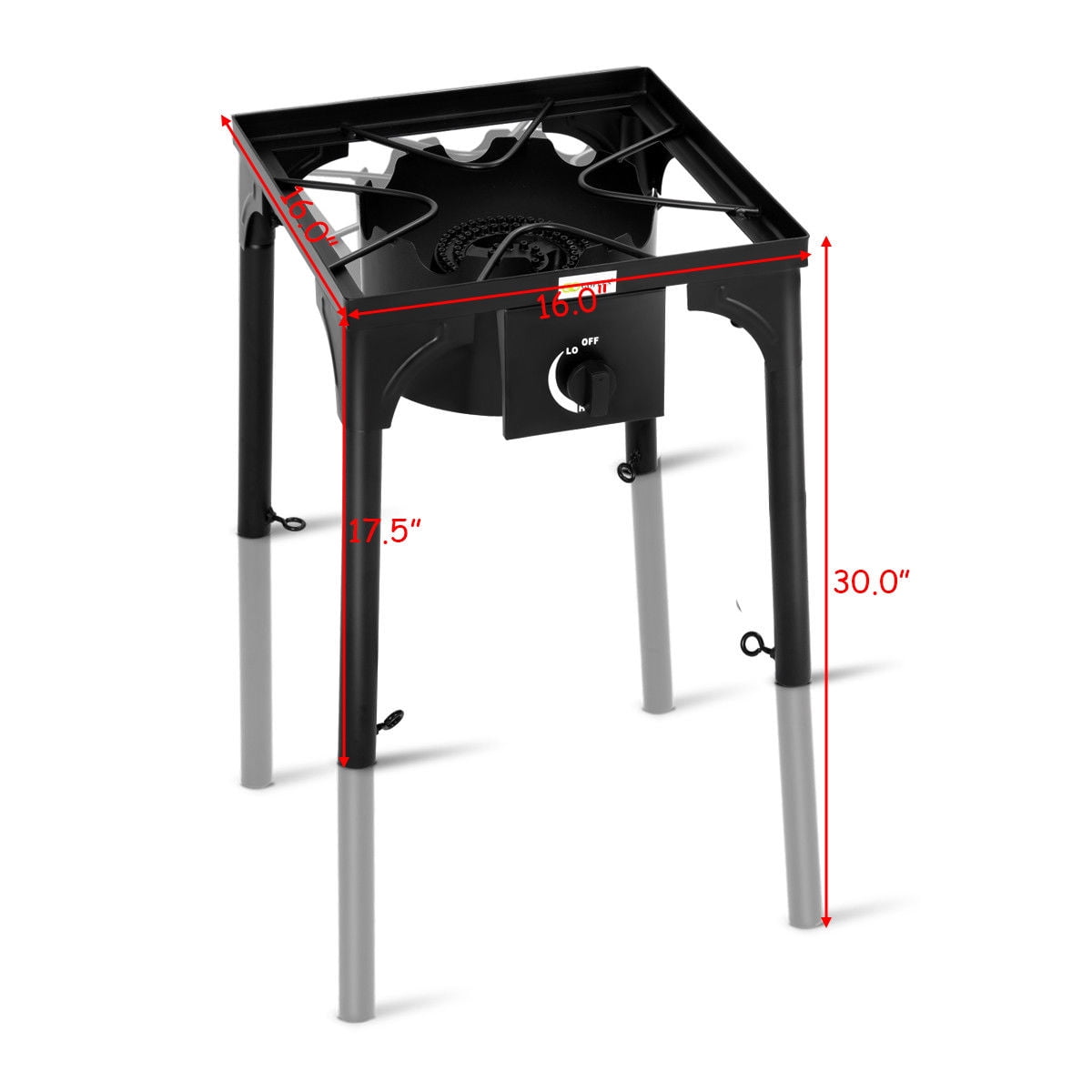 Goplus Portable Propane 100000BTU Single Burner Outdoor Camp Stove w Adjustable Legs