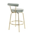 thumbnail image 4 of Rhonda Glam Counter Stool in Gold Metal and Sage Green Velvet by LumiSource - Set of 2, 4 of 6