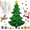 C, variant on Magnetic Christmas Tree for Refrigerator Decorations, Christmas Themed Magnetic Sticker Magnet Christmas Tree for Fridge Metal Door Decor