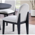 thumbnail image 6 of Elegant Comfort Dining Chairs White Fabric Upholstered Seat Sleek Black Frame 4pc Side Chairs Dning Room Furniture, 6 of 8