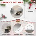 thumbnail image 6 of Welcome Sign for Front Door, Christmas Sleds Round Metal Wall Art Wreaths, Winter Xmas Pine Trees Snowy Landscape Outdoor Indoor Wall Hanging Sign for Porch Decor Housewarming Gifts 11.8 Inch, 6 of 8