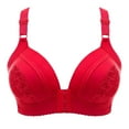 thumbnail image 3 of Fsqjgq Plus Size Bras for Women Middle Aged Elderly Comfort Underwear Large Bust Support No Underwire Push Up Bras Wireless Bralettes Underwear Red Size 44, 3 of 4