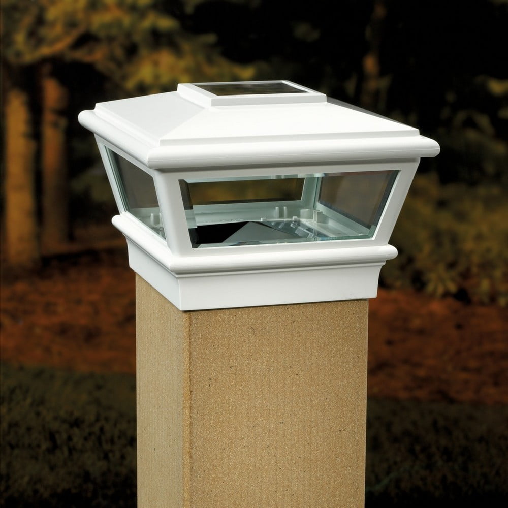 Deckorators White Solar Post Cap 4x4