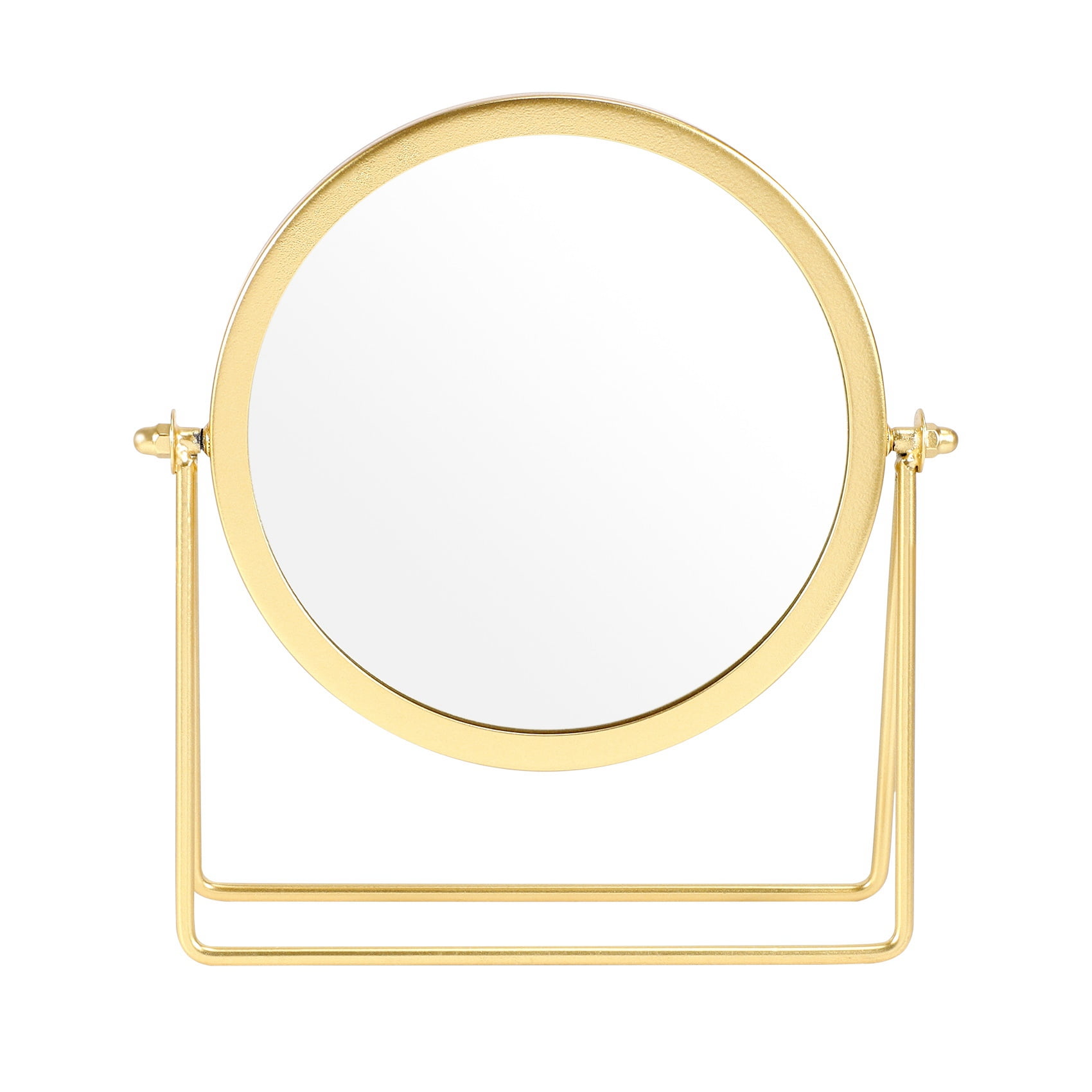 Nvanvmm Metal Decorative Mirror Lady Desktop Makeup Mirror 360℃ Round Shape Vanity Mirror