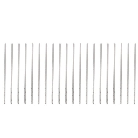 20 Pcs 0.5mm Diameter Straight Shank Metal Spiral Twist Drill Bit