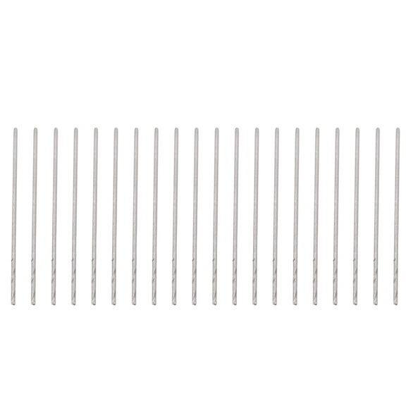 20 Pcs 0.5mm Diameter Straight Shank Metal Spiral Twist Drill Bit