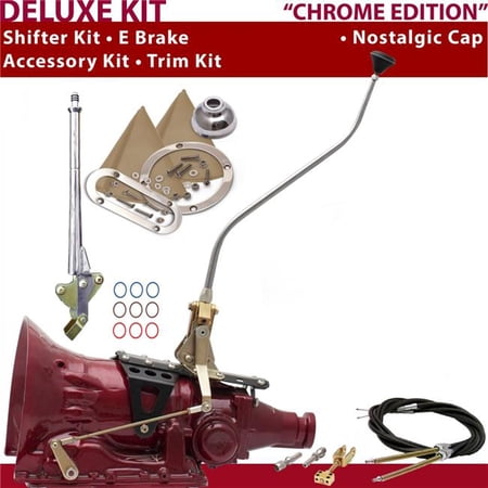 American Shifter 700R4 Shifter Kit 23 in. Swan E Brake Cable Trim Kit for D2D9A