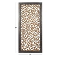 thumbnail image 4 of DecMode Traditional Wood Carved Vine Scroll Design with Brown Finish, 24"W x 51"H, 4 of 15