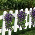thumbnail image 5 of Ongmies Artificial Fake Hanging Flowers Plants for Outdoor Spring Decoration, Faux Violet Trailing Vines Hanging Flowers – Realistic Artificial Outdoor Spring Decoration, 5 of 5