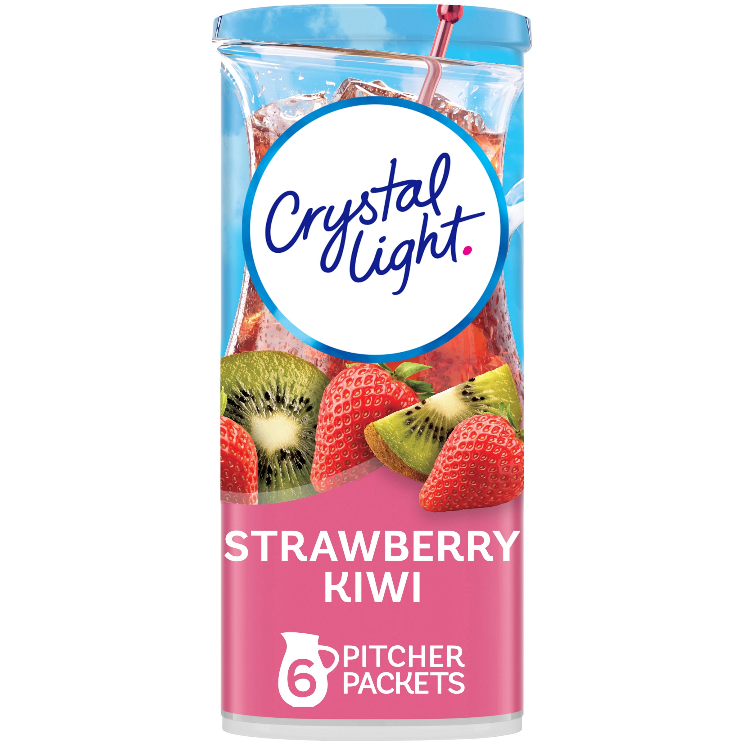 Crystal Light Strawberry Kiwi Artificially Flavored Powdered Drink Mix, 6 ct Pitcher Packets