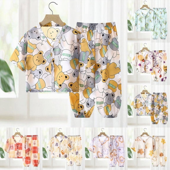 Kids Toddler Girl Pajamas Pj Set Long Sleeve Sleepwear Loungewear Soft & Comfort 2 Piece ,6-12 Months 12-24 Months 2t 3t 4t 5t 6t 7t 8t 9t Children Beige 9-10 Years