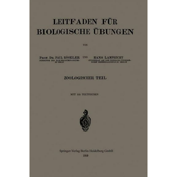 Leitfaden Für Biologische Übungen, (Paperback)