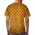 thumbnail image 5 of LAOLIUSN Men’s All Over Print Scale Pattern T-Shirt, Mermaid Dragon Scales Graphic Tee, Short Sleeve Crewneck,Sizes S-4XL, 5 of 7