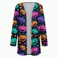 thumbnail image 5 of Towmus Cardigan Sweaters for Women Halloween Button V Neck Long Sleeve Soft Drape Open Front Fall Tops Dressy Loose Coat, 5 of 6