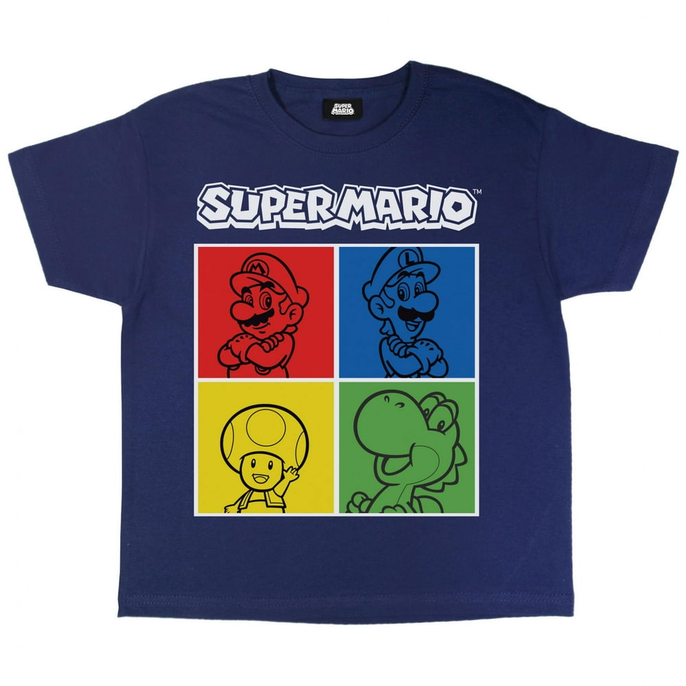 Super Mario Bros. - Super Mario Boys Character T-Shirt - Walmart.com - Walmart.com