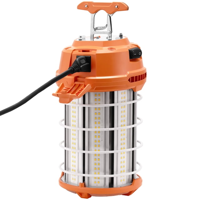 KFFKFF Lampe de Bureau Mobile à LED, 150W, 20000lm, 5000K Robuste et Étanche, Connectable à 6 Appareils, Éclairage de Chantier pour Plafond Ou Support pour Application Intérieure et Extérieure